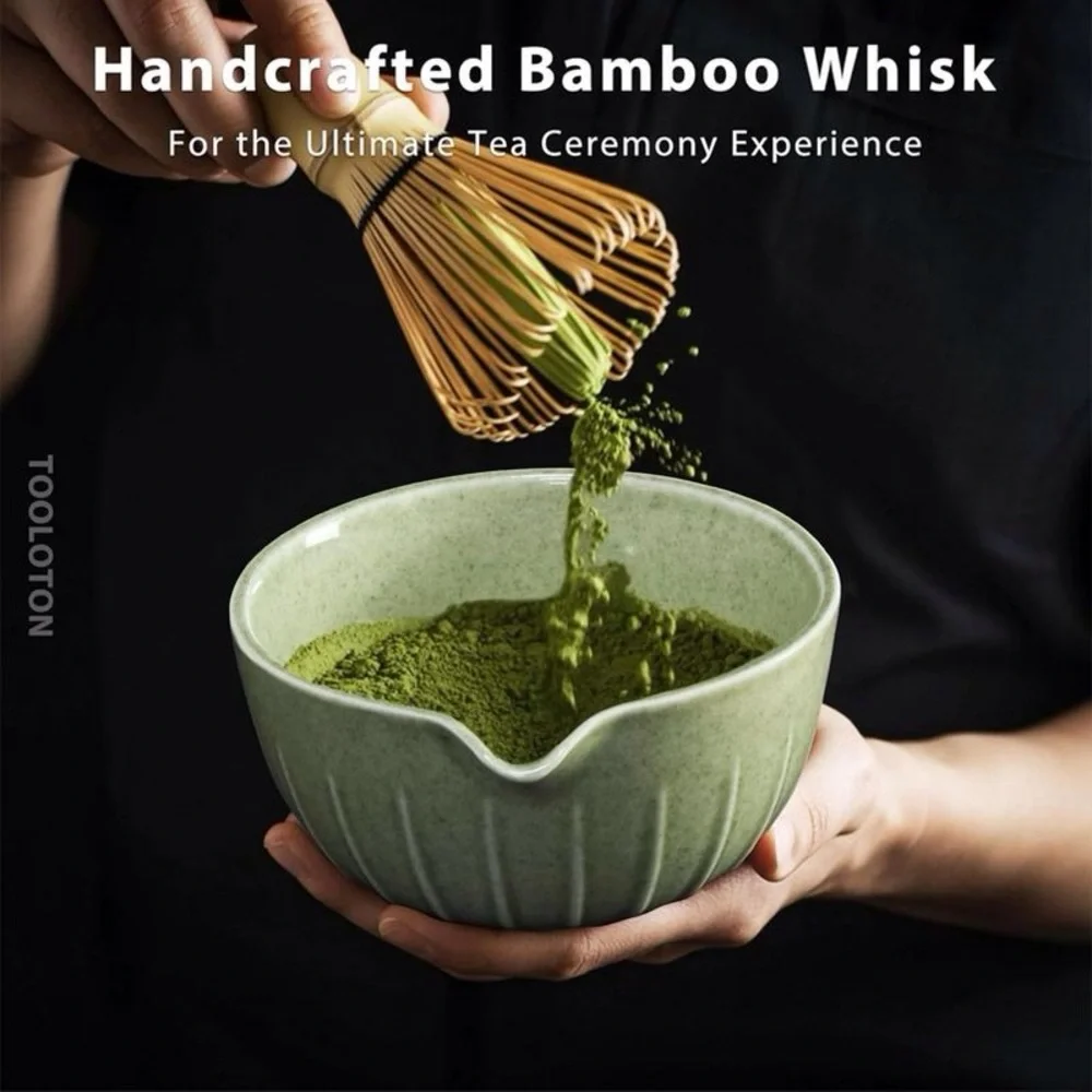 Matcha Whisk Set, 7-Piece Matcha Kit with Ceramic Bowl, Bamboo Whisk, Scoop,